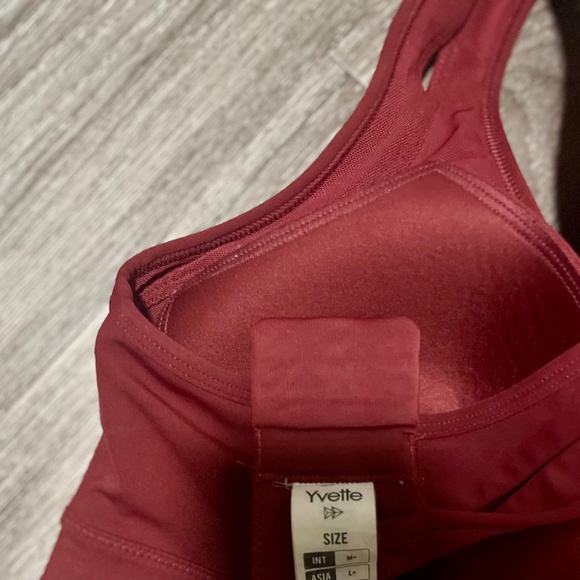 Burgundy high impact sports bra - Picture 3 of 4